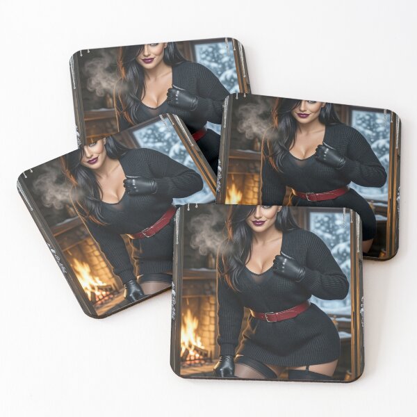 Item preview, Cassandra snow cabin hearth black sweater designed and sold by CathryneDelamort.