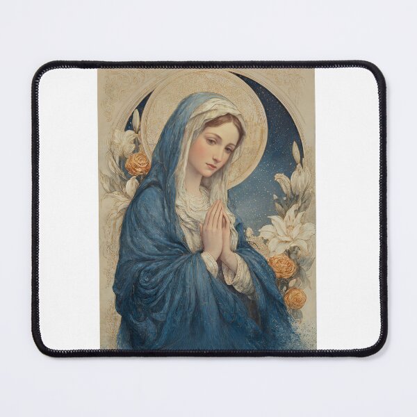 Item preview, Saint Mary in Blue with Halo designed and sold by Oldetimemercan.