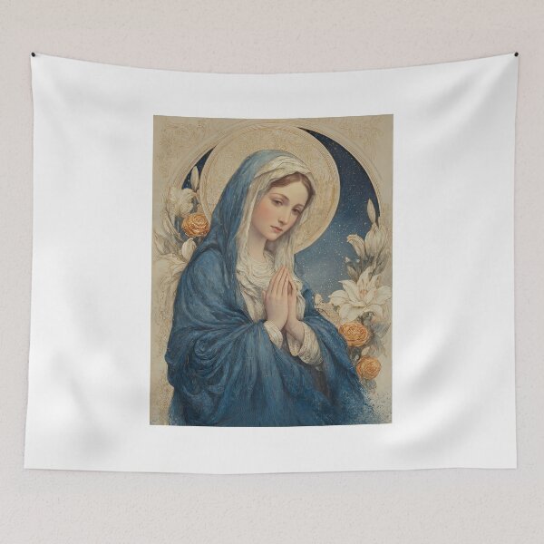 Item preview, Saint Mary in Blue with Halo designed and sold by Oldetimemercan.