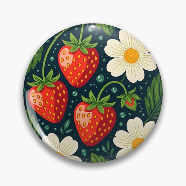 Item preview, Strawberries and strawberry flowers covered in water droplets. designed and sold by Ponted.