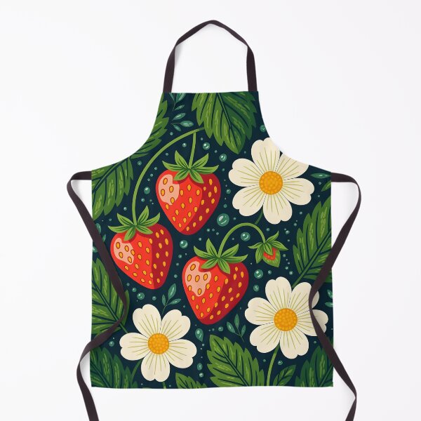 Item preview, Strawberries and strawberry flowers covered in water droplets. designed and sold by Ponted.