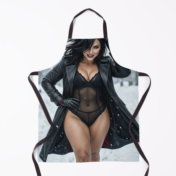 Item preview, Cassandra in Black Bodysuit and Trenchcoat Snow designed and sold by CathryneDelamort.