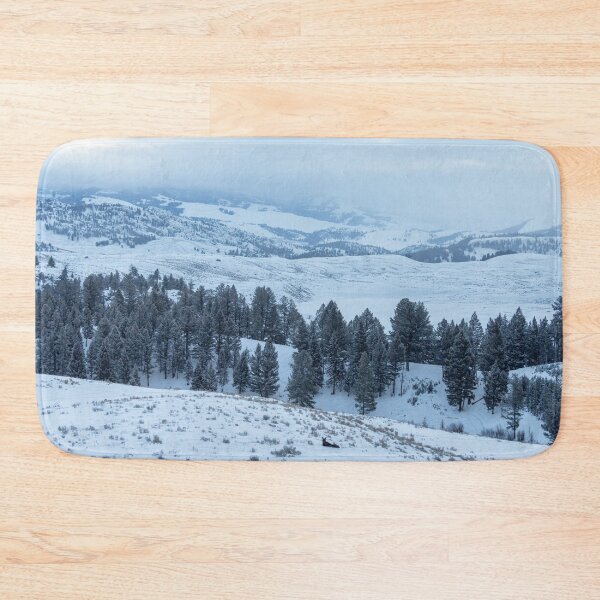 Item preview, Cold Winter Morning in Yellowstone with Moose designed and sold by SafariByMarisa.