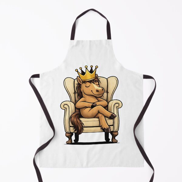 Item preview, King Horse Sitting on Throne – Cute Royal Cartoon Illustration designed and sold by Senkov.