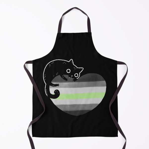 Item preview, Agender Black Cat Heart LGBT Pride Flag designed and sold by Clara Hollins.