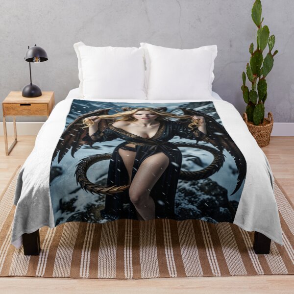 Item preview, Beautiful Woman Posing In The Snow designed and sold by CathryneDelamort.