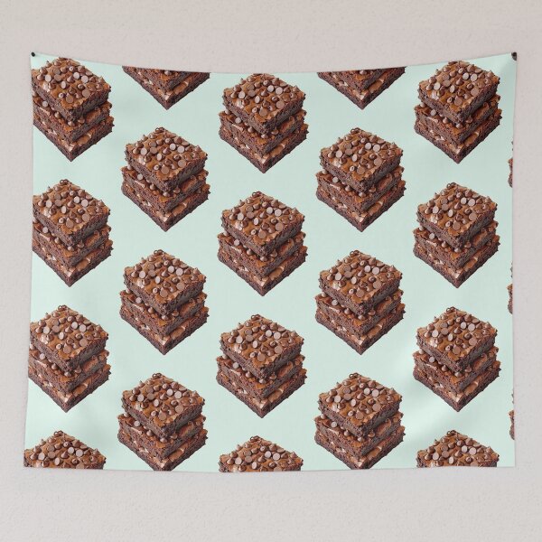 Item preview, Double Chocolate Brownie – Rich Fudgy Dessert Illustration designed and sold by BeeJoyDesign.