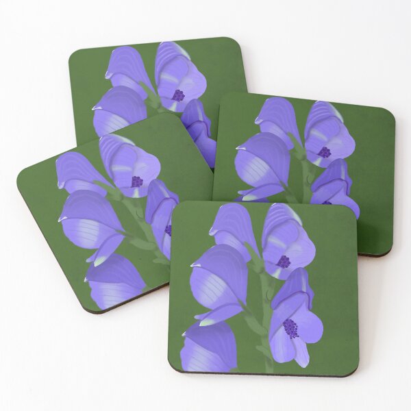 Item preview, Monkshood watercolor designed and sold by EBParsley.