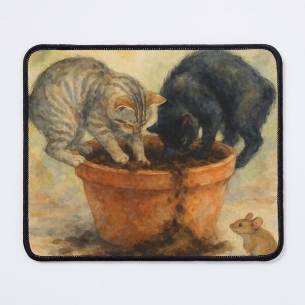 Item preview, Two Kitties Want to Plant Flowers designed and sold by TinCatOutPost.