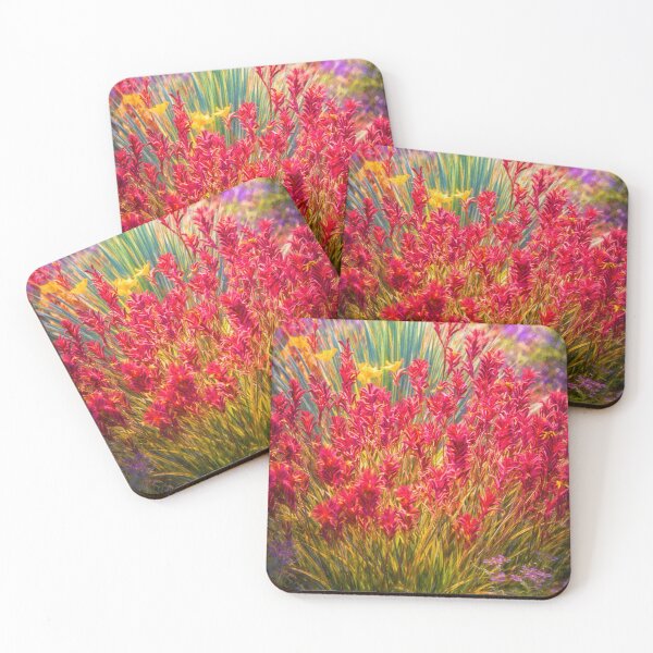 Item preview, Red Kangaroo Paw Flower Huntington Library Spring Garden Painting designed and sold by kornkobart.