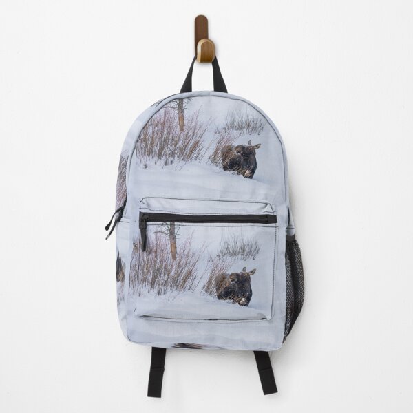Item preview, Moose in the Snowy Grass designed and sold by SafariByMarisa.