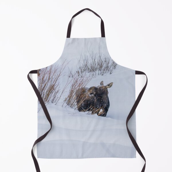 Item preview, Moose in the Snowy Grass designed and sold by SafariByMarisa.