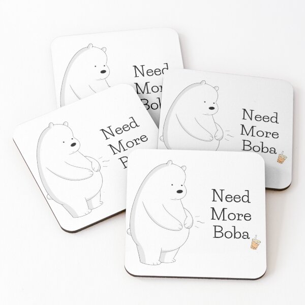 Item preview, We Bare Bears Ice Bear Need More Boba designed and sold by BubbleArts-HK.