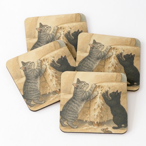 Item preview, Two Kitties Fixing the Chair designed and sold by TinCatOutPost.