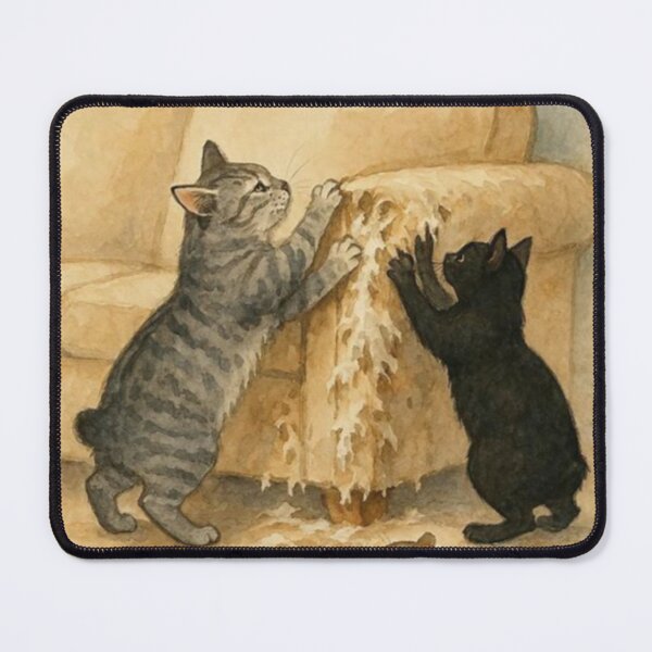 Item preview, Two Kitties Fixing the Chair designed and sold by TinCatOutPost.