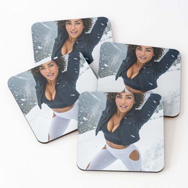 Item preview, Sarah snowy mountain fitness stretch designed and sold by CathryneDelamort.
