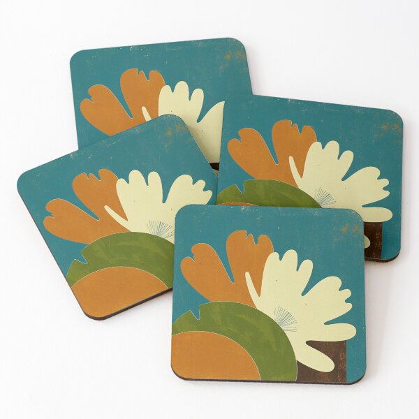 Artikelvorschau, Abstrakte Vintage-Blume in Erdtönen entworfen und verkauft von joycrysstudio.