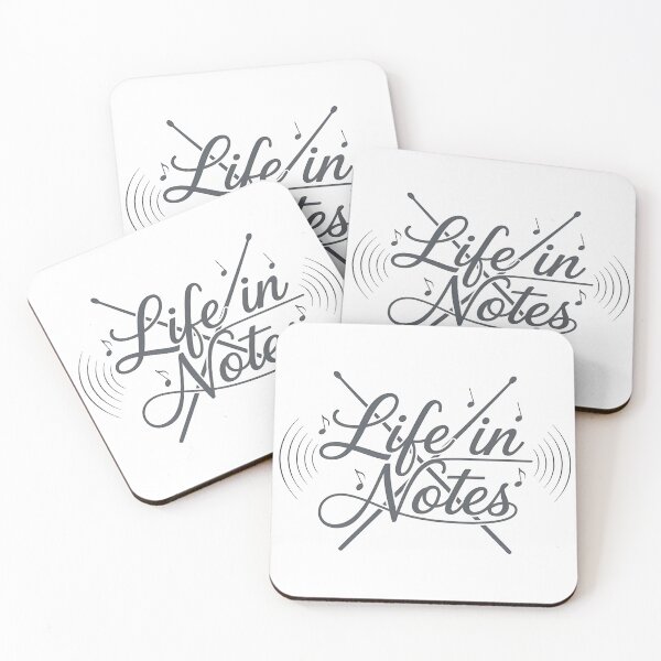 Item preview, Life in Notes – Minimalist Musician Guitarist Drummer T-Shirt designed and sold by Muzgle.