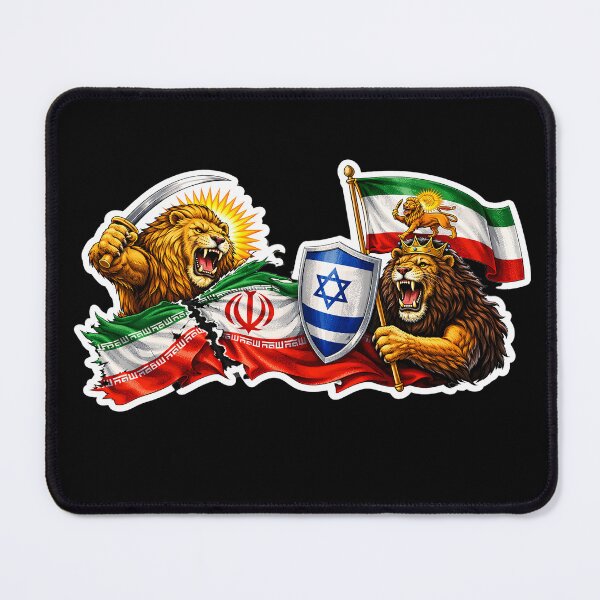 Item preview, #FreeIran - Crowned Lion & Sword / Persian Royal Symbol // Persian Lion of Legacy – Free Iran Royal Resistance Art designed and sold by YG - YiddisheGesheft.