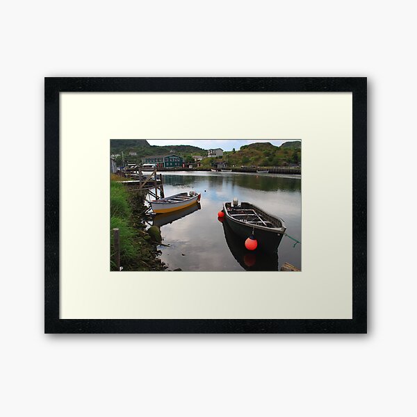 The Village Harbour Framed Art Print