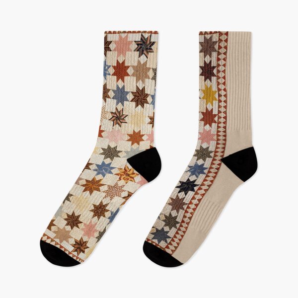 Item preview, Colorful Vintage Stars Quilt designed and sold by AnimaliaStar.