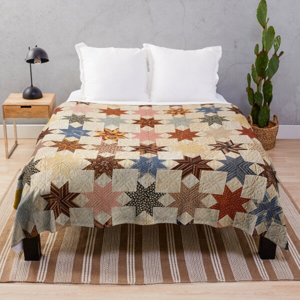 Item preview, Colorful Vintage Stars Quilt designed and sold by AnimaliaStar.