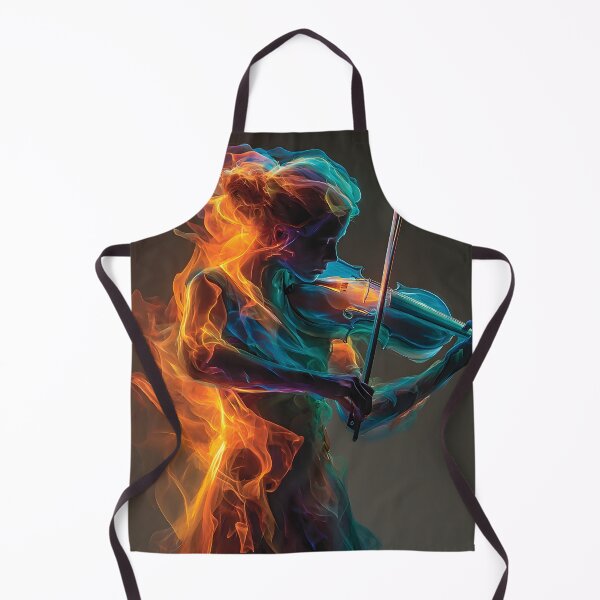 Item preview, Stunning violinist engulfed in neon flames designed and sold by dcrc.