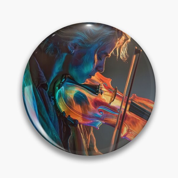 Item preview, Stunning violinist engulfed in neon flames designed and sold by dcrc.