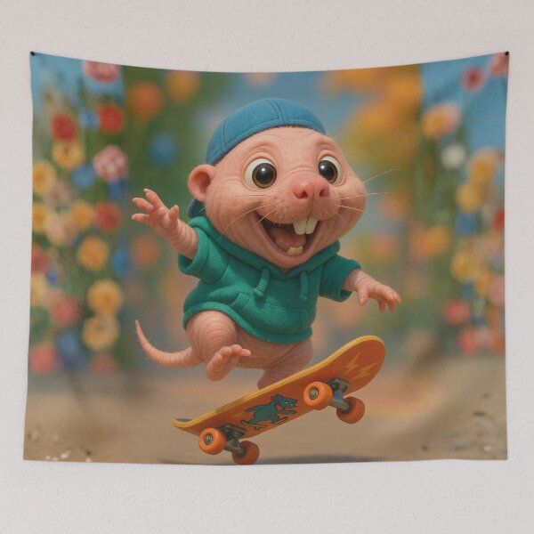 Item preview, Skater Naked Mole Rat designed and sold by Sillytoe.
