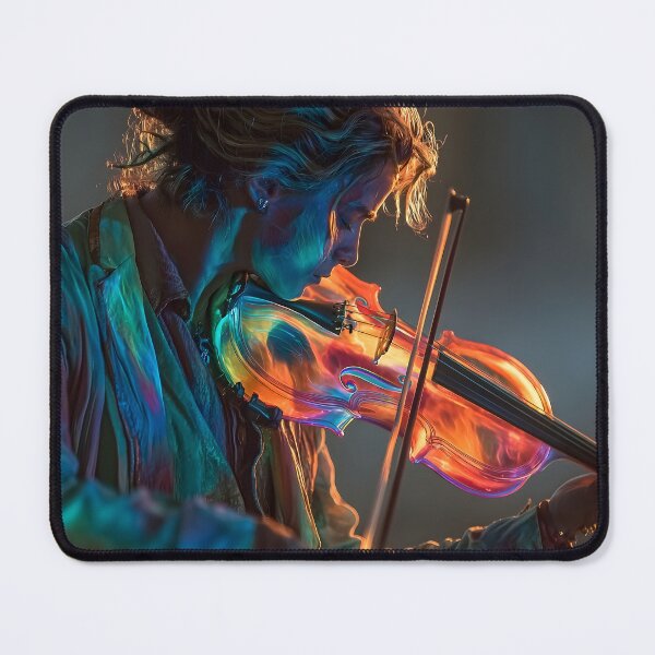 Item preview, Stunning violinist engulfed in neon flames designed and sold by dcrc.