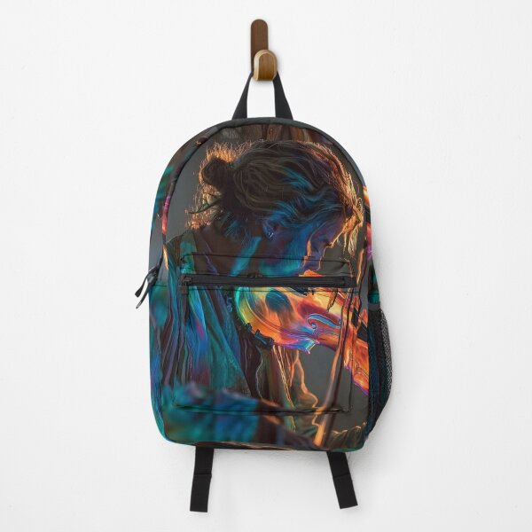 Item preview, Stunning violinist engulfed in neon flames designed and sold by dcrc.