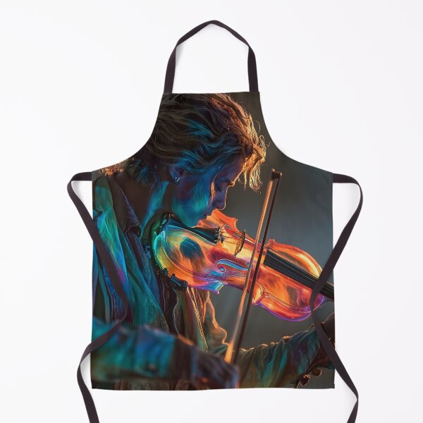 Item preview, Stunning violinist engulfed in neon flames designed and sold by dcrc.