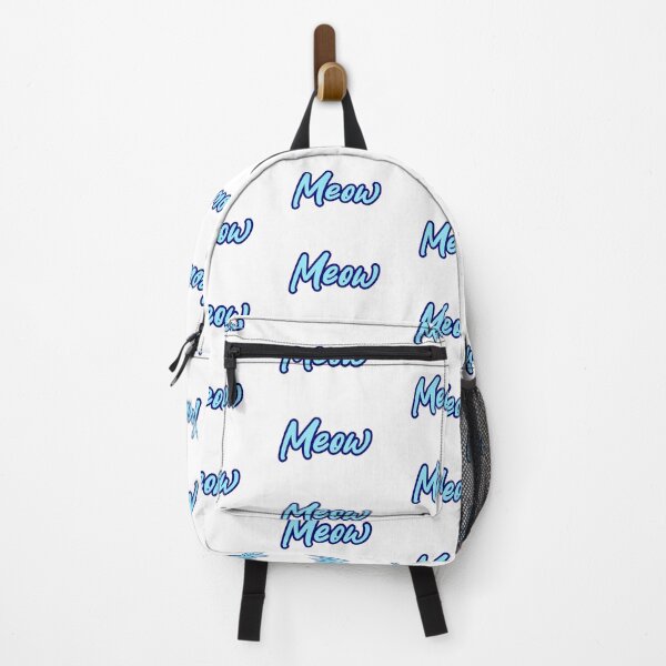 Item preview, Meow, Cat Quotes Handwritten Blue Outline designed and sold by Memes N Lore .