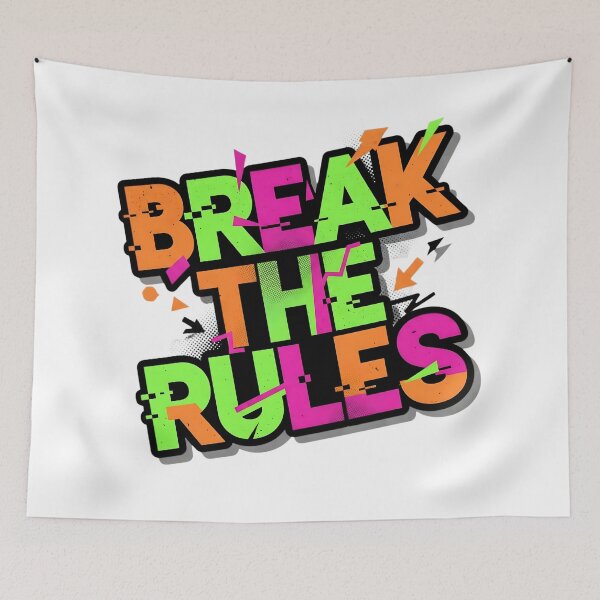 Item preview, Break the Rules – Vibrant Glitch Core Neo-Punk Typography designed and sold by VibranPalette.