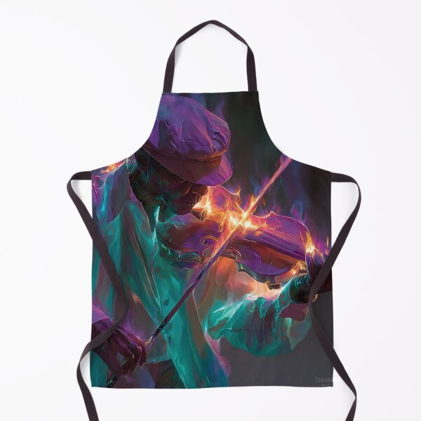Item preview, Stunning violinist engulfed in neon flames designed and sold by dcrc.