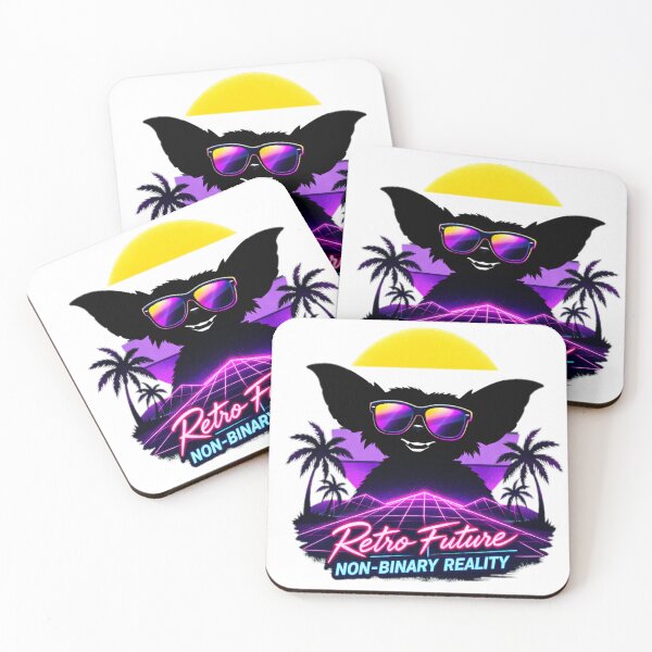 Item preview, Retro Future Non-Binary Reality: 80s Synthwave Pride designed and sold by rainbowgremlin.
