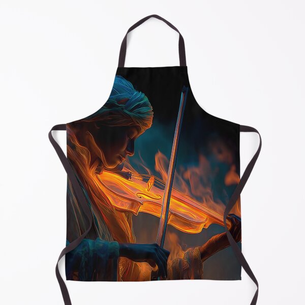 Item preview, Stunning violinist engulfed in neon flames designed and sold by dcrc.