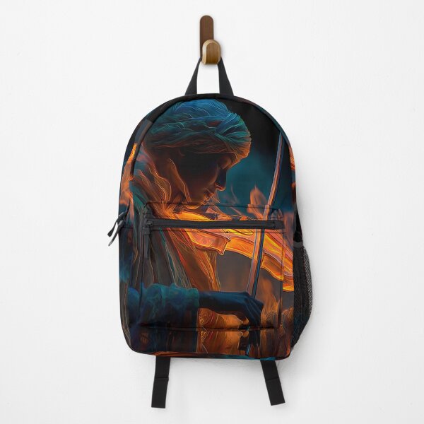 Item preview, Stunning violinist engulfed in neon flames designed and sold by dcrc.