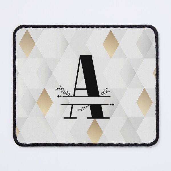 Item preview, Monogram...A...with a background of grey and gold diamonds designed and sold by CHASAcreative.