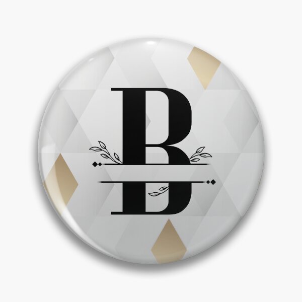 Item preview, Monogram...B...with an abstract gold and grey diamond background designed and sold by CHASAcreative.
