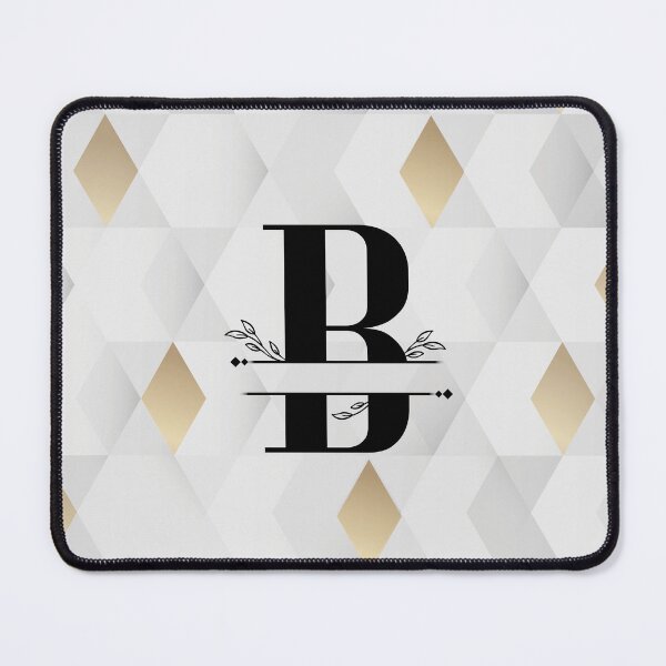 Item preview, Monogram...B...with an abstract gold and grey diamond background designed and sold by CHASAcreative.