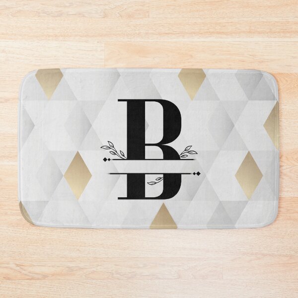 Item preview, Monogram...B...with an abstract gold and grey diamond background designed and sold by CHASAcreative.