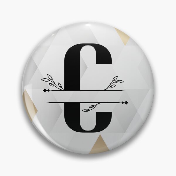 Item preview, Monogram...C... with abstract gold and grey diamond background designed and sold by CHASAcreative.