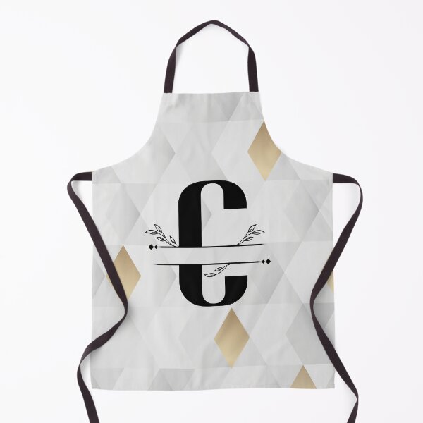 Item preview, Monogram...C... with abstract gold and grey diamond background designed and sold by CHASAcreative.