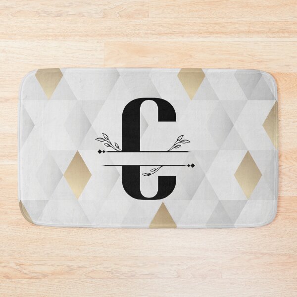 Item preview, Monogram...C... with abstract gold and grey diamond background designed and sold by CHASAcreative.