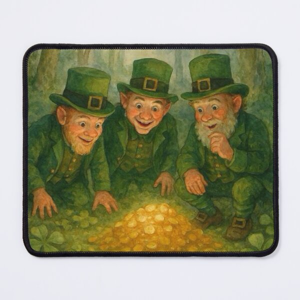 Item preview, Three Happy Leprechauns Find Gold designed and sold by TinCatOutPost.