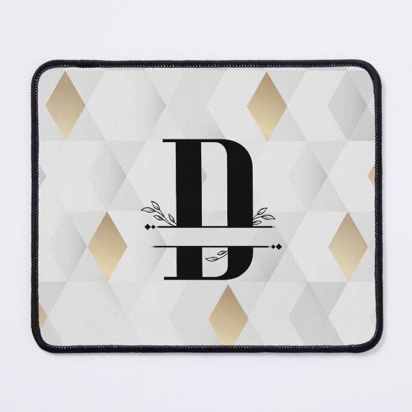 Item preview, Monogram...D...with abstract grey and gold diamond background designed and sold by CHASAcreative.