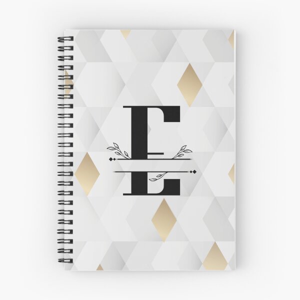 Item preview, Monogram...E...on abstract grey and gold diamond background designed and sold by CHASAcreative.