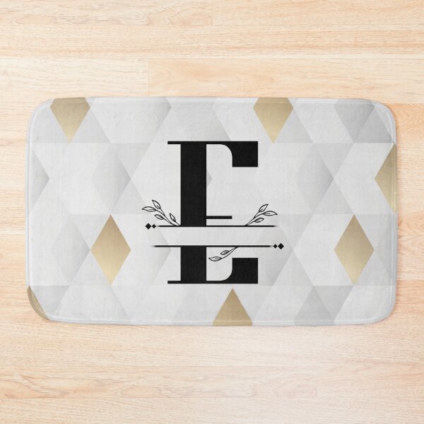 Item preview, Monogram...E...on abstract grey and gold diamond background designed and sold by CHASAcreative.