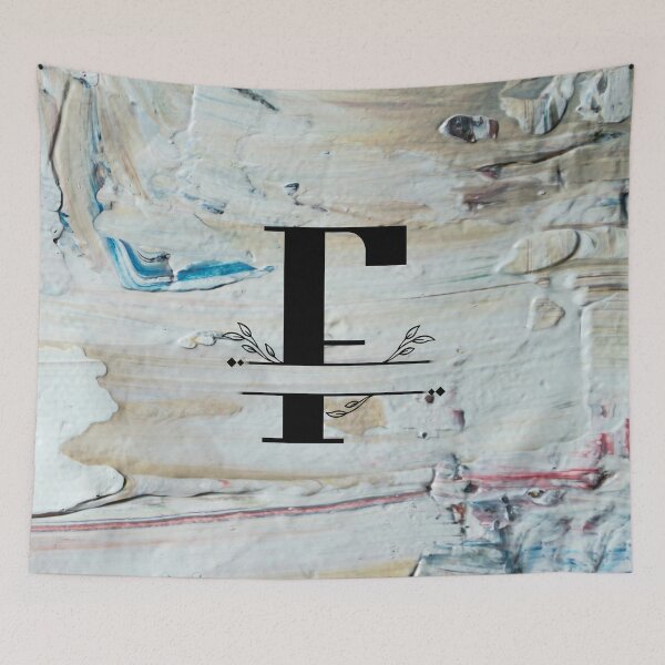 Item preview, Monogram...F... on colourful textured cement/concrete background designed and sold by CHASAcreative.